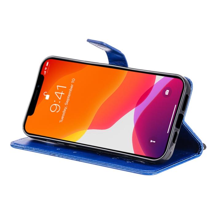 Bild 5, iPhone 13 Pro - Fodral Med Butterfly Tryck - Blå