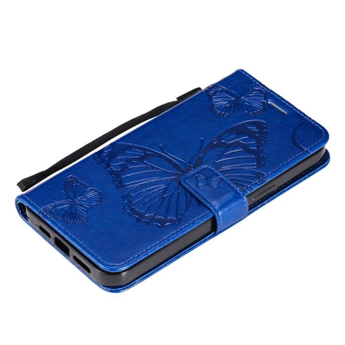 Bild 6, iPhone 13 Pro - Fodral Med Butterfly Tryck - Blå