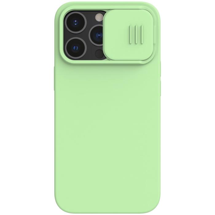 Bild 1, iPhone 13 Pro - NILLKIN CamShield Silky Liquid Skal - Grön