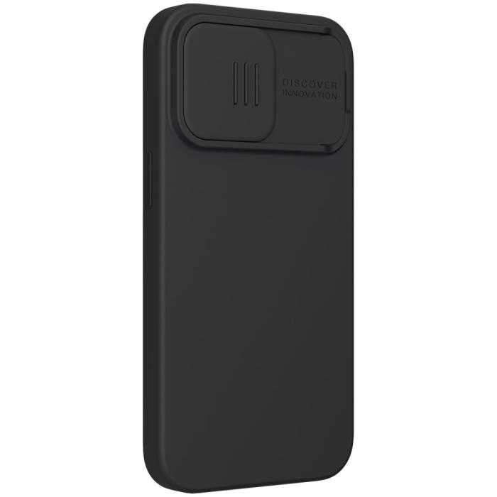 Bild 3, iPhone 13 Pro - NILLKIN CamShield Silky Liquid Skal - Svart