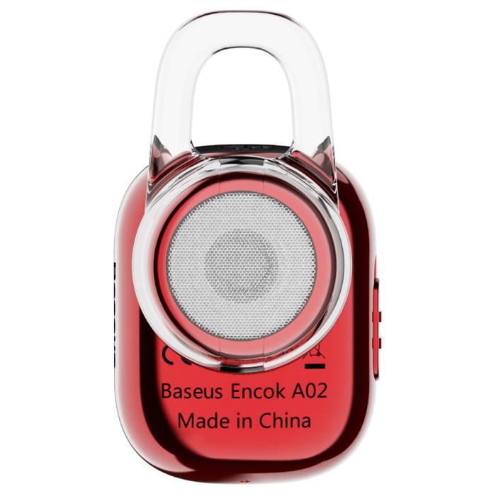 Bild 4, Baseus Encok Trådlös Bluetooth Headset - Röd