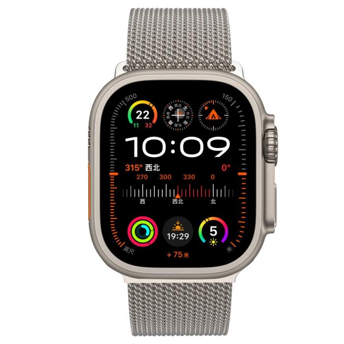 Bild 2, Apple Watch 38/40/41/42 mm Klockarmband Milanese Titanium