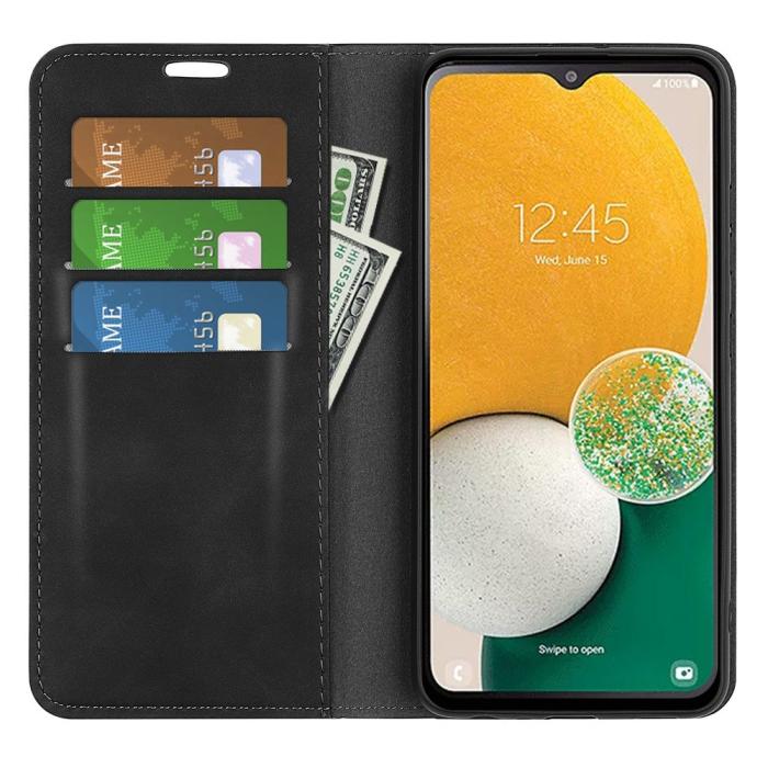 Bild 2, Galaxy A14 4G/5G Fodral Flip Skin Touch Svart