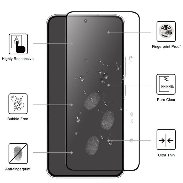 Bild 2, Samsung Galaxy S23 Skärmskydd Heltäckande Härdat Glas