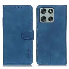 KHAZNEH Motorola Moto G56 5G Fodral L&auml;der Bl&aring;