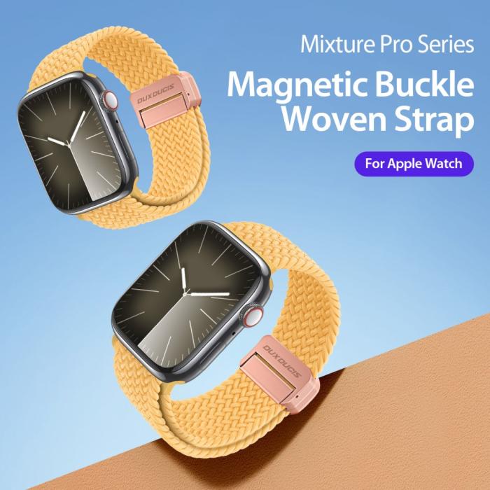 Bild 4, DUX DUCIS Apple Watch 38/40/41 Armband Flätat Gul