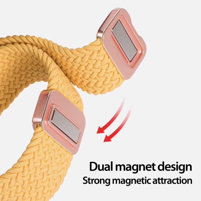 Bild 5, DUX DUCIS Apple Watch 38/40/41 Armband Flätat Gul