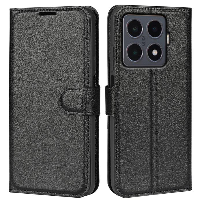 Bild 4, Xiaomi 15T Pro Fodral Litchi Läder Svart