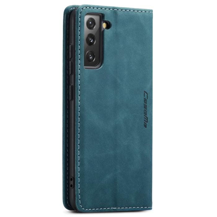 Bild 3, CASEME Samsung Galaxy S22 Plus Fodral Retro Läder Blå/Grön