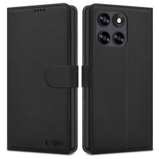 Tech-Protect Motorola Moto G67/G77 Fodral L&auml;der Svart