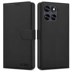 Tech-Protect Motorola Moto G67/G77 Fodral L&auml;der Svart
