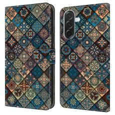 Samsung Galaxy A37 5G Fodral L&auml;der Mandala Blommor