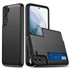 Samsung Galaxy S22 Skal Hybrid Kortfack Svart