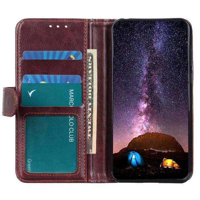 Bild 2, Xiaomi Redmi Note 12 Pro 5G Fodral Crazy Horse Läder Brun