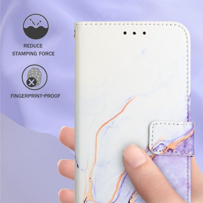 Bild 6, Xiaomi Redmi 10C Fodral Marmor Vit/Lila