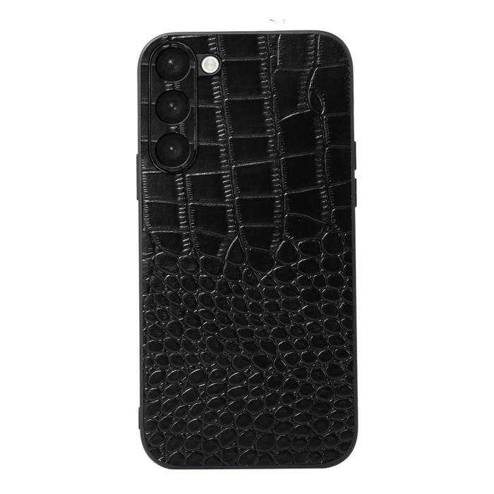 Bild 1, Samsung Galaxy S23 Plus Skal Krokodil Textur Svart
