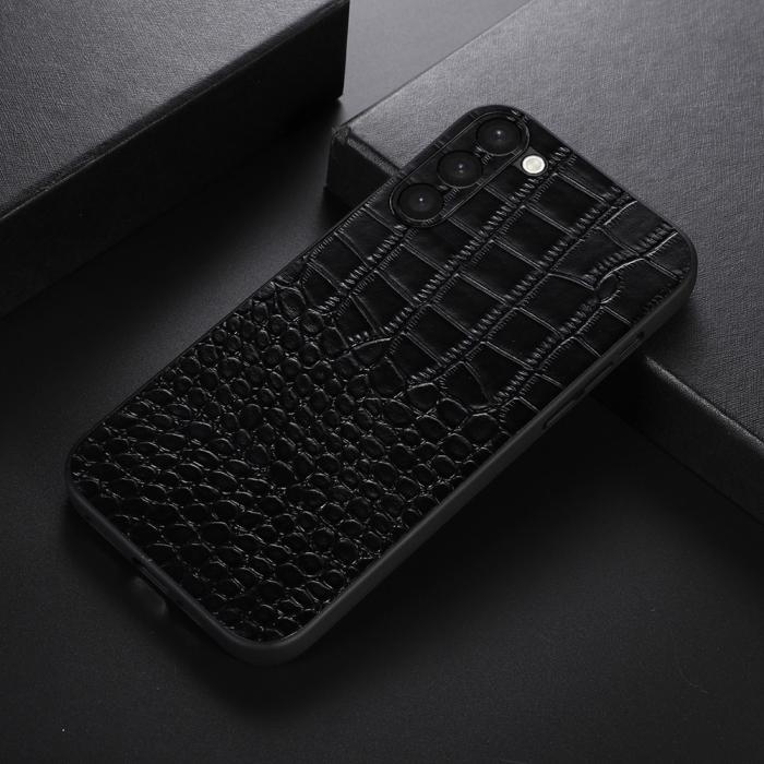 Bild 2, Samsung Galaxy S23 Plus Skal Krokodil Textur Svart