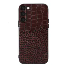 Samsung Galaxy S23 Plus Skal Krokodil Textur Brun