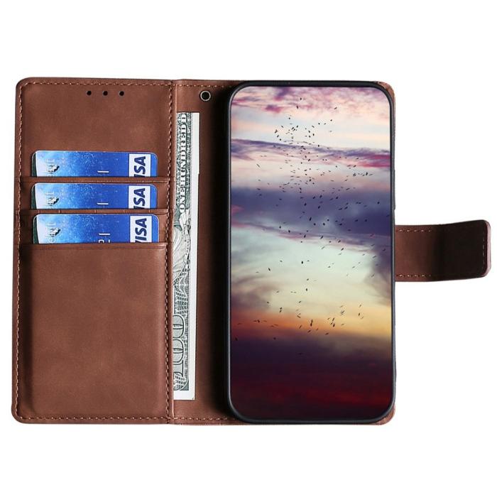 Bild 2, Samsung Galaxy S23 Plus Fodral Krokodil Textur Brun