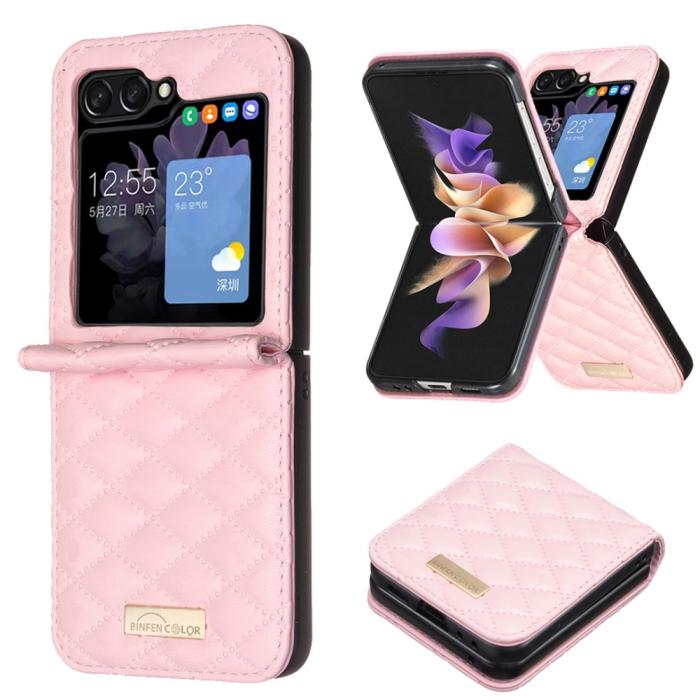 Bild 2, Galaxy Z Flip 6 / 7 FE Skal Diamond Textur Rosa