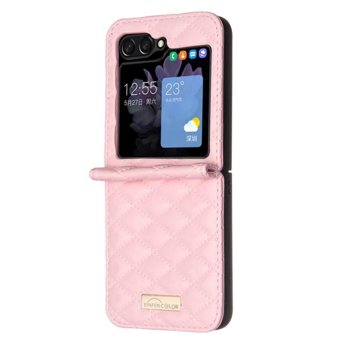 Bild 3, Galaxy Z Flip 6 / 7 FE Skal Diamond Textur Rosa