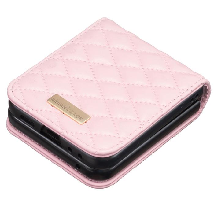 Bild 4, Galaxy Z Flip 6 / 7 FE Skal Diamond Textur Rosa