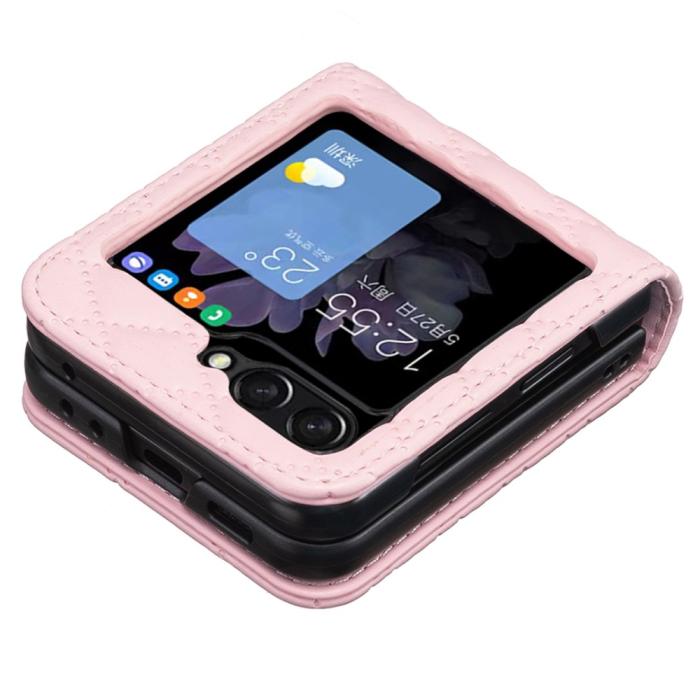 Bild 5, Galaxy Z Flip 6 / 7 FE Skal Diamond Textur Rosa
