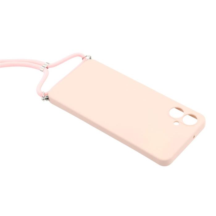 Bild 4, Samsung Galaxy A07 Skal TPU Med Mobilsnöre Rosa