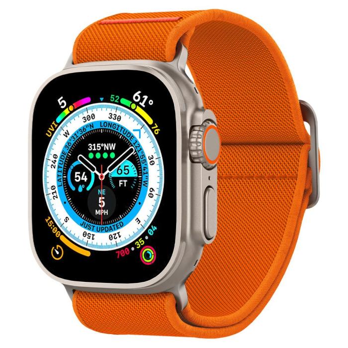 Bild 1, Spigen Apple Watch 42/44/45/49 mm Armband Fit Lite Ultra Orange