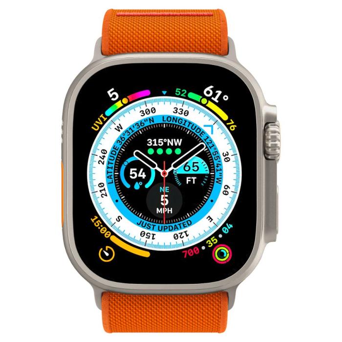 Bild 3, Spigen Apple Watch 42/44/45/49 mm Armband Fit Lite Ultra Orange
