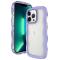 iPhone 15 Pro Max Skal Wavy Hybrid Transparent/Lila