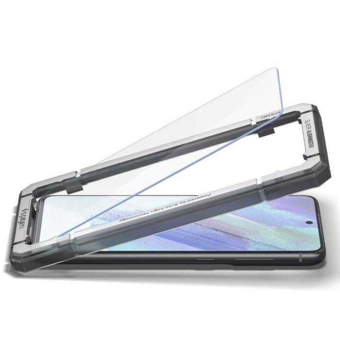 Bild 5, Spigen Samsung Galaxy S21 FE 2-PACK ALM Glas.tR Härdat Glas