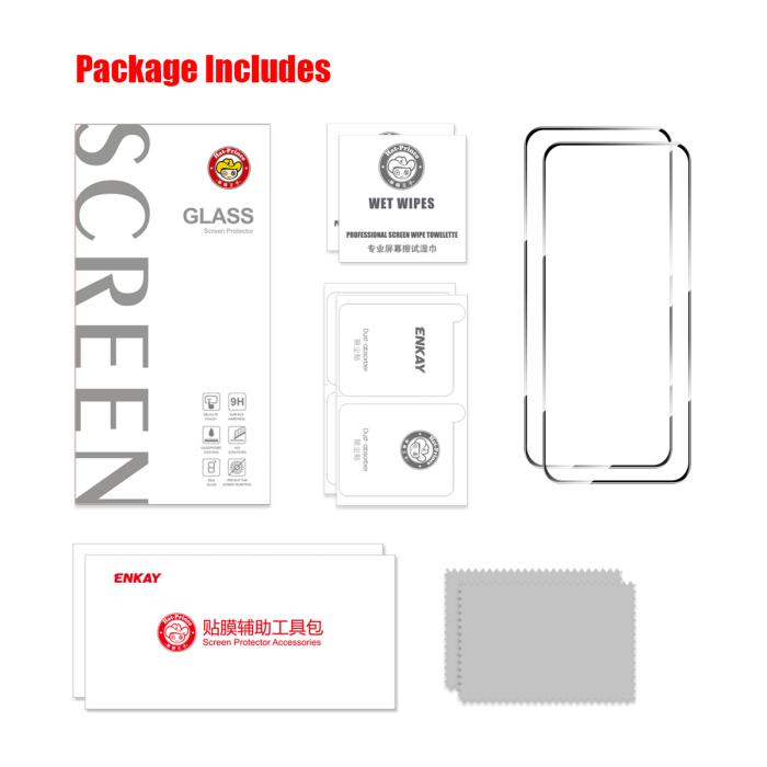 Bild 5, ENKAY Nothing Phone 3a Lite 2-PACK Skärmskydd Härdat Glas