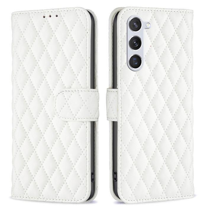 Bild 1, Samsung Galaxy S24 Fodral Diamond Läder Vit