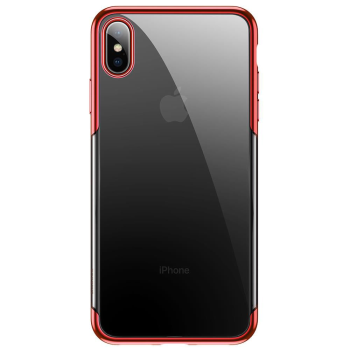 Bild 3, Baseus iPhone Xs Max - Metallic Skal - Röd