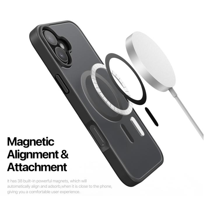 Bild 5, DUX DUCIS iPhone 16 Plus Skal Magsafe Yind Series Matt Svart