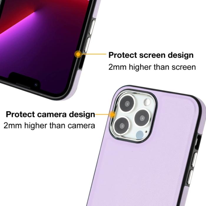 Bild 4, iPhone 15 Pro Skal Läderbelagt Lila