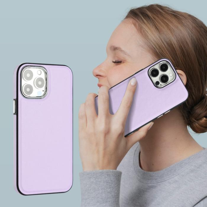 Bild 5, iPhone 15 Pro Skal Läderbelagt Lila