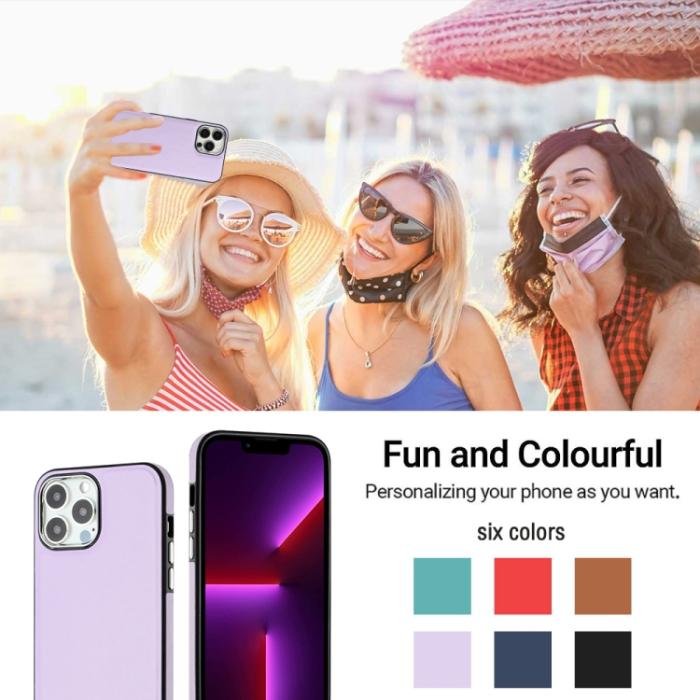 Bild 6, iPhone 15 Pro Skal Läderbelagt Lila