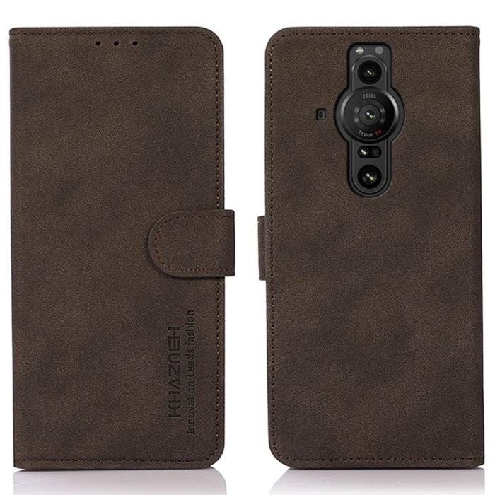 Bild 1, KHAZNEH Sony Xperia Pro-I Fodral Retro Läder Brun