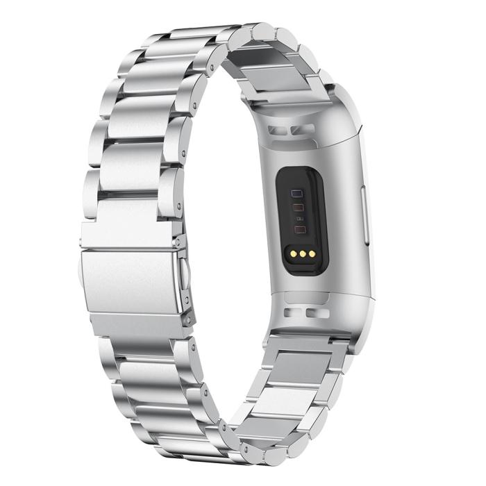 Bild 2, Lyxigt Metallarmband Fitbit Charge 3 / 4 Silver
