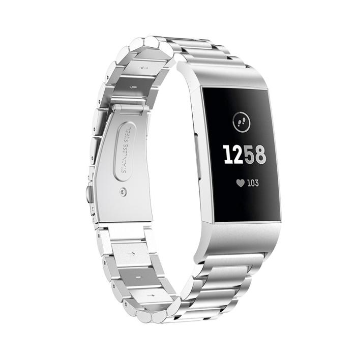 Bild 4, Lyxigt Metallarmband Fitbit Charge 3 / 4 Silver