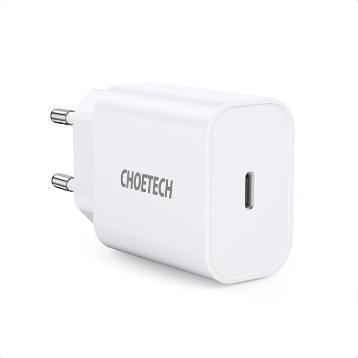 Bild 1, Choetech 25W USB-C Snabbladdare - Vit