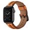 Äkta Läder Armband Apple Watch 42/44/45/49 mm Brun