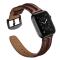 Äkta Läder Armband Apple Watch 42/44/45/49 mm Mörk Brun