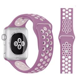 Ihåligt Silikon Armband Apple Watch 41/40/38 mm (M/L) - Lila