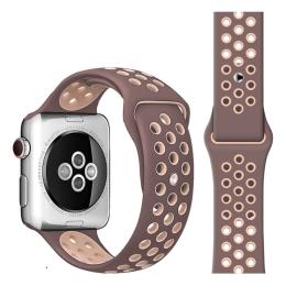 Ihåligt Silikon Armband Apple Watch 41/40/38 mm (M/L) - Puce