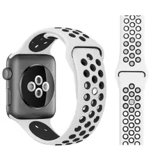 Ih&aring;ligt Silikon Armband Apple Watch 42/41/40/38 mm (M