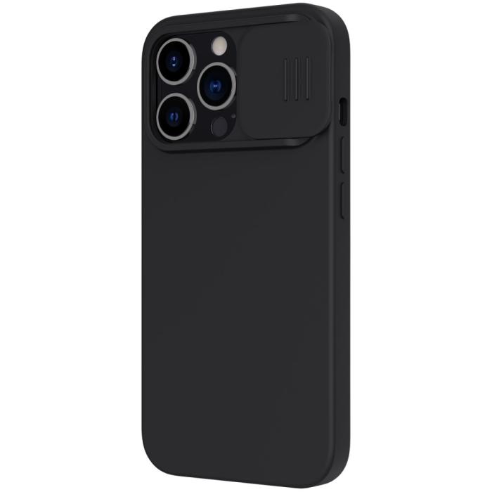 Bild 5, iPhone 13 Pro - NILLKIN CamShield Silky Liquid Skal - Svart