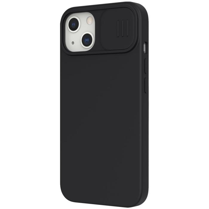 Bild 3, iPhone 13 Pro - NILLKIN MagSafe CamShield Silky Liquid Skal - Svart